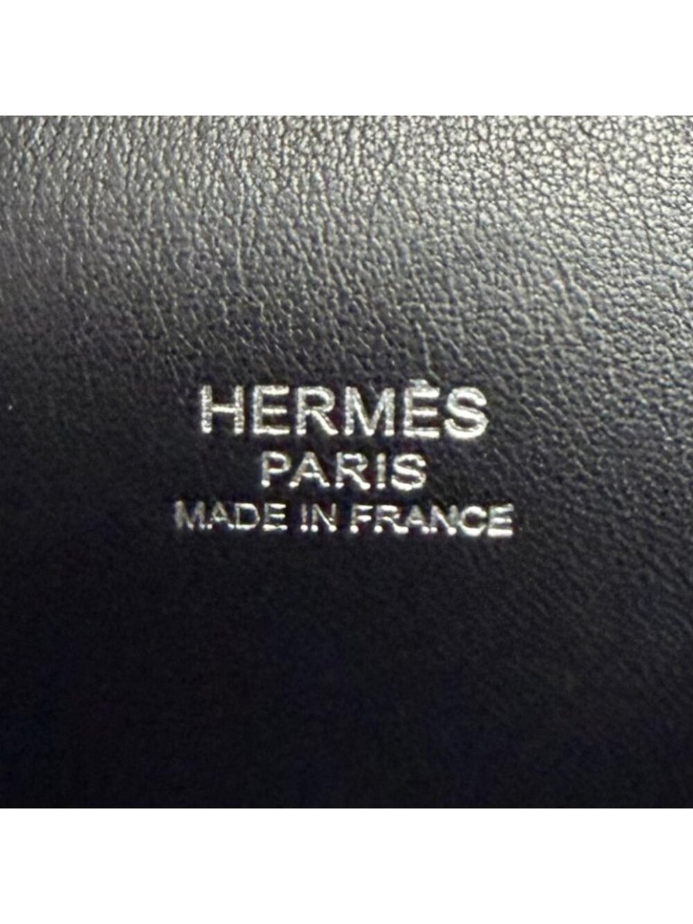 Hermes Plume Mini 20 Black Veau Epsom Silver Logo Zip Handbag - Picture 9 of 11